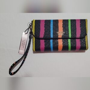 Victoria's Secret Black Clutch with Multicolor Accents